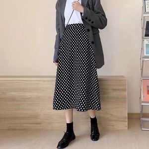 ドット柄フレアスカート　AJ11394-1677水玉
