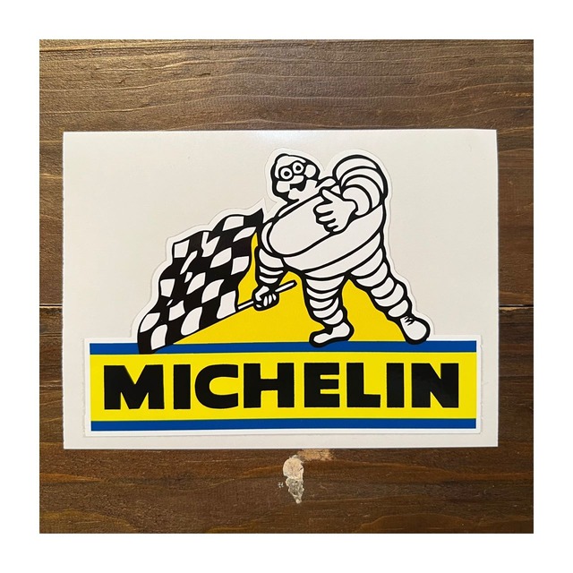MICHELIN / Michelin Bibendum with Chequered Flag Stickers. #204