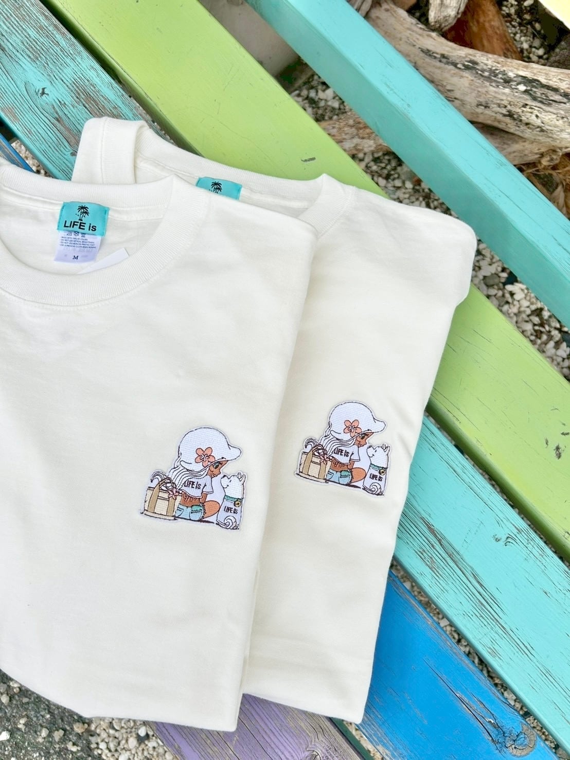 【mapuaコラボ】ワンポイント刺繍ワッペンTシャツ(Lani) ¥4,500(4,950)