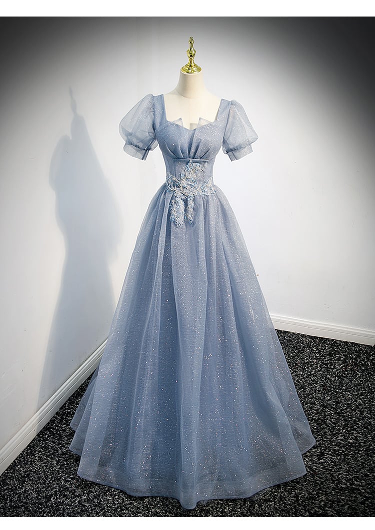 【Eau　Souage 】ターコイズブルー　ロングドレス　Sサイズ Eau Souage 】ターコイズブルー ロングドレス Sサイズ Eau