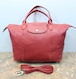 2000000028194 LONGCHAMP LEATHER 2WAY SHOULDER BAG MADE IN FRANCE/ロンシャンプリアージュレザー2wayショルダーバッグ
