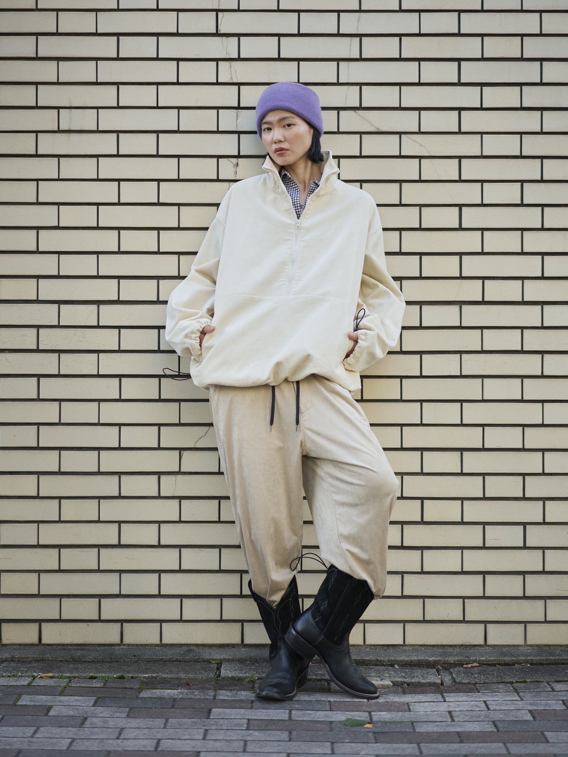 Olaf Corduroy half zip pullover | oll