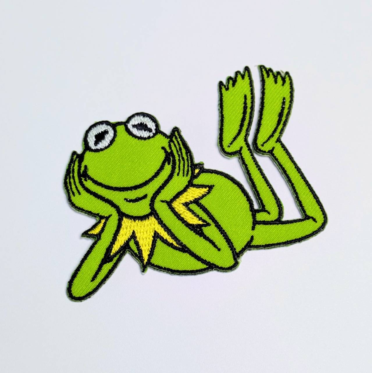 送料無料! ★刺繍アイロンワッペン★【 カーミット(Kermit the Frog)】Sesame Street / セサミストリート 〚アメリカン雑貨 アメトイ〛