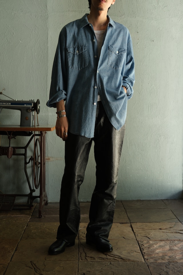 Utah/60-70's "Lee" chambray shirt