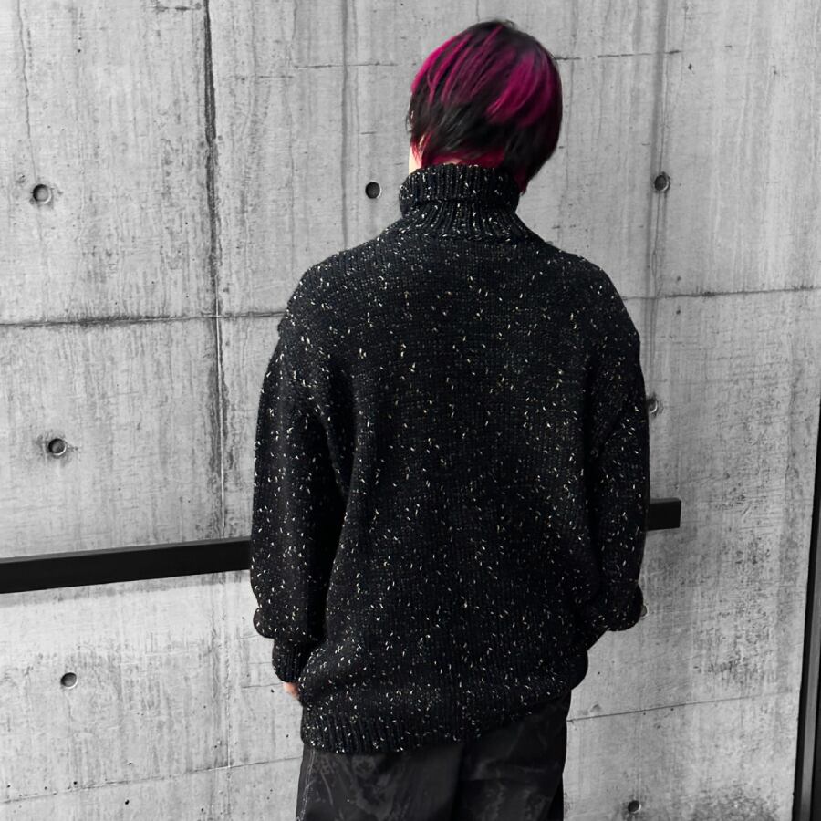 RAF SIMONS ブラック タートルネックセーター RAF SIMONS（ラフシモンズ）の「Oversized turtle neck sweater with