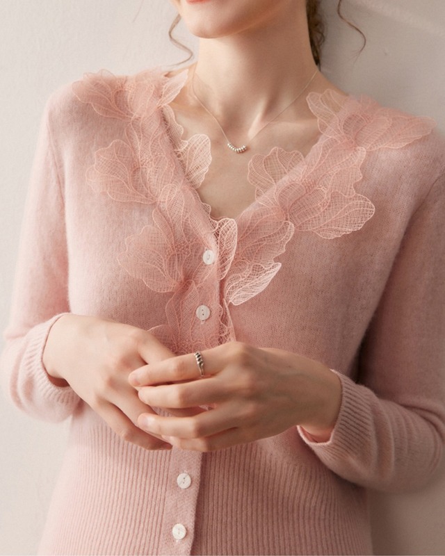 Cashmere Petal Cardigan