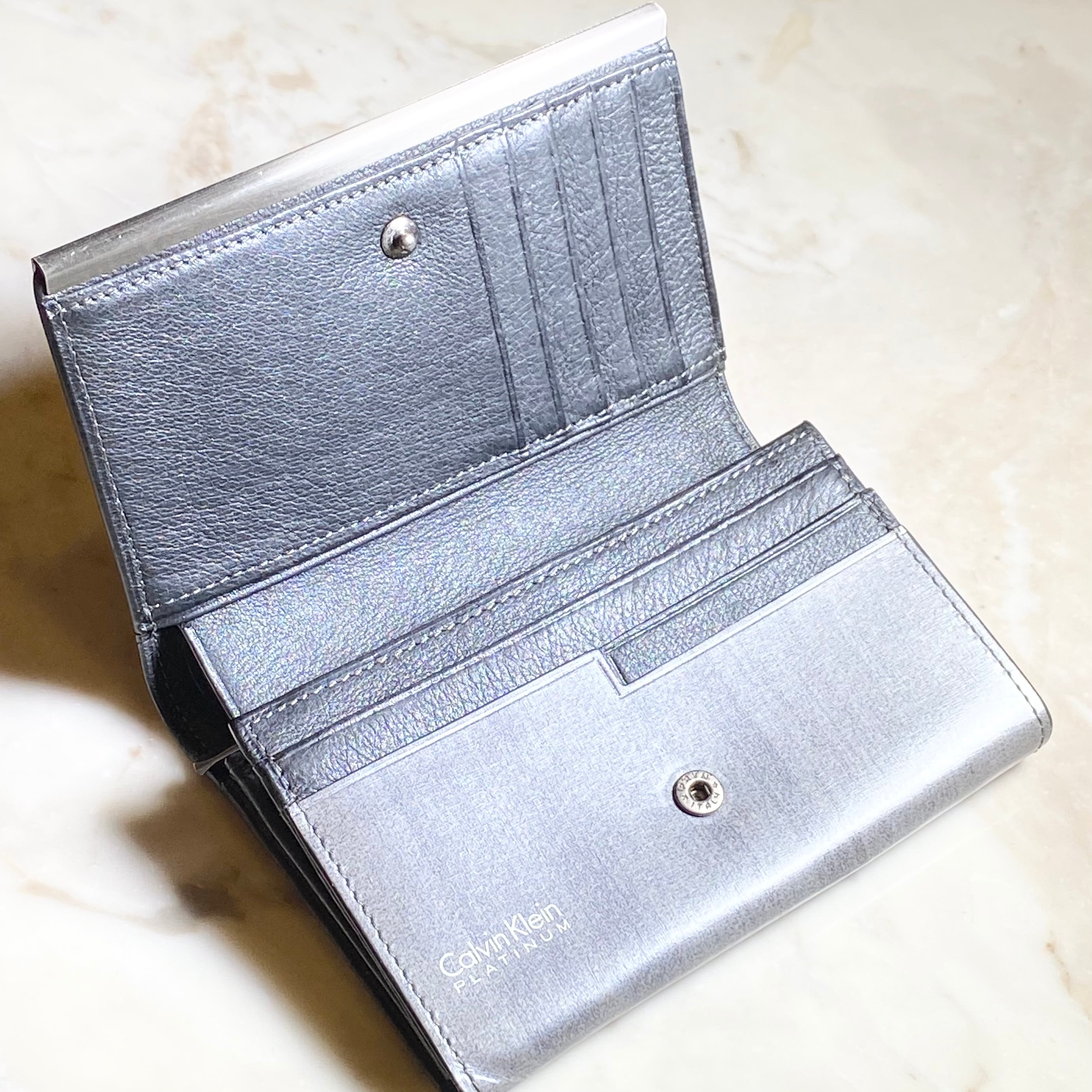 CALVIN KLEIN PLATINUM leather wallet | NOIR ONLINE