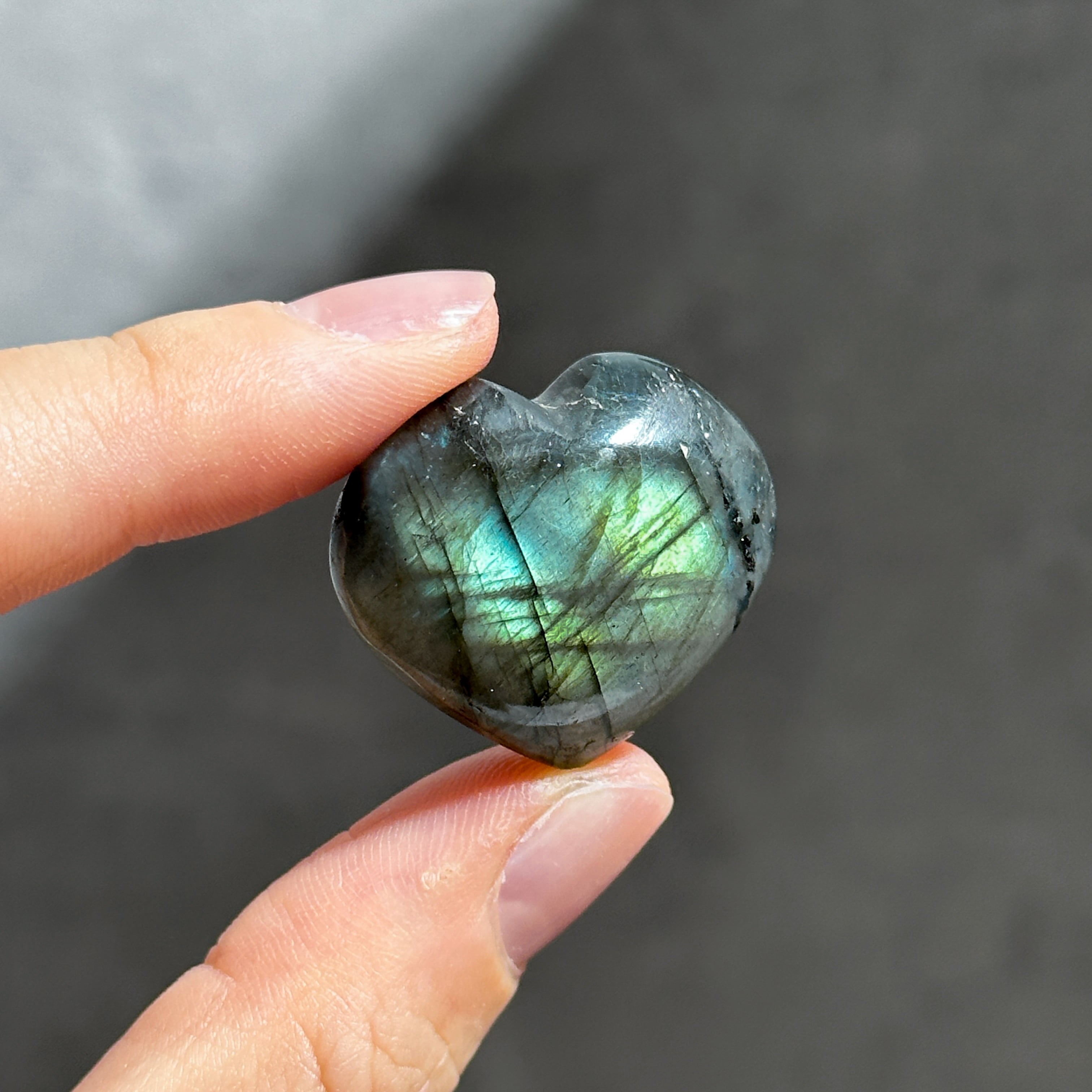ラブラドライト ハート 77◇ Labradorite ◇天然石・鉱物