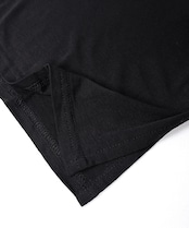 バンドロゴソフトプリントルーズTシャツ (BLACK) CQ-46093