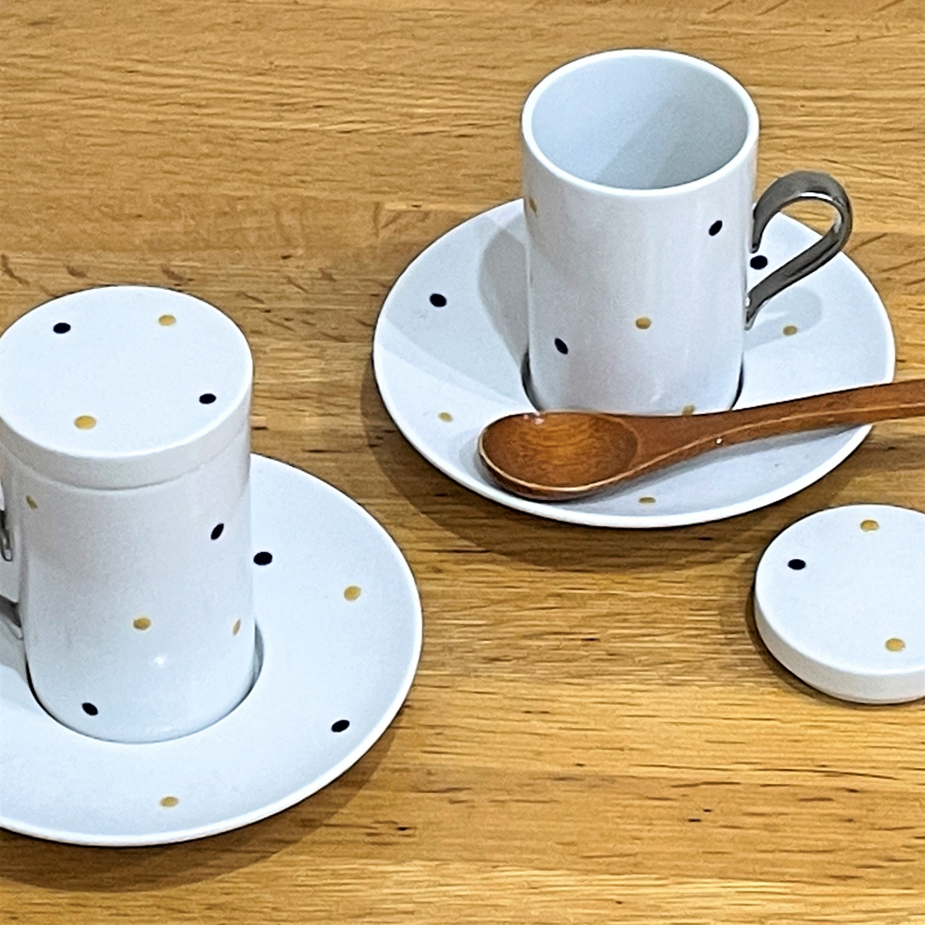 ホットチョコカップ ココアカップ 茶わん蒸し 水玉模様 限定品 在庫