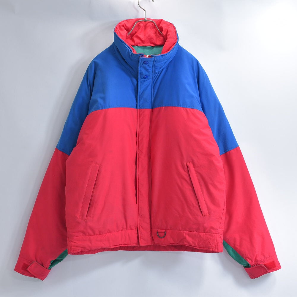 伊太利屋ダウンジャケット 赤と青 コンビネーション 80～90s Eastern Mountain Sports EMS 切替デザイン マルチカラー