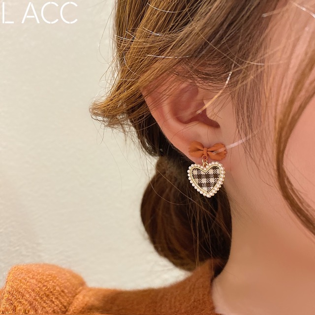 オータムウィンターハートリボンイヤリング 秋物 冬物 指輪 LACC36569515110
