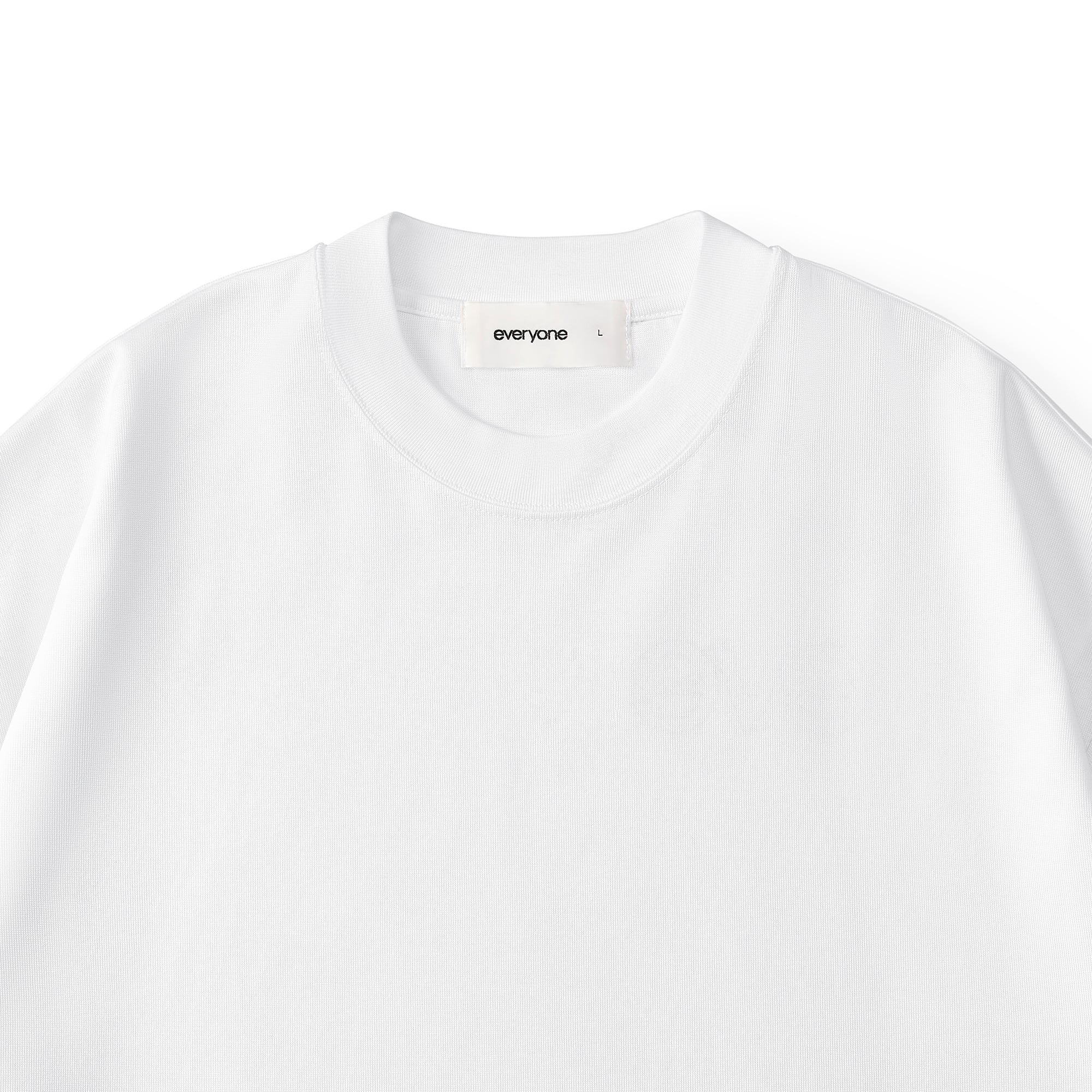 everyone luxury cotton back logo short sleeve tee shirt (WHITE