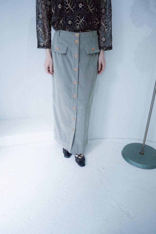 suède long skirt