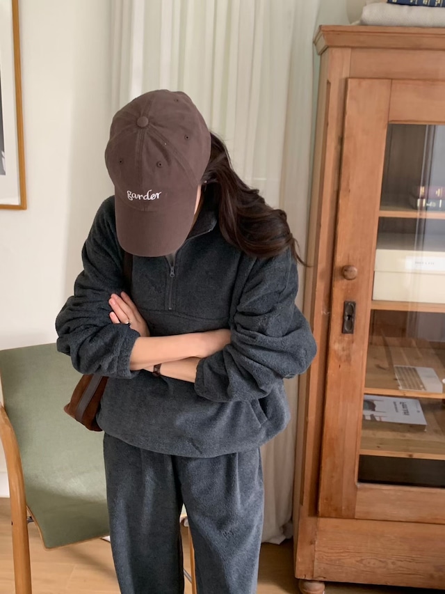 (予約) signature / Hayley fleece zip-up 2color