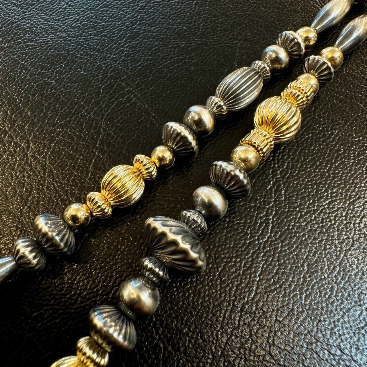 ブライト（Bright）ネックレス（Bright Silver Gold Combination Special) ホワイトバッファロー 45〜50cm - 5