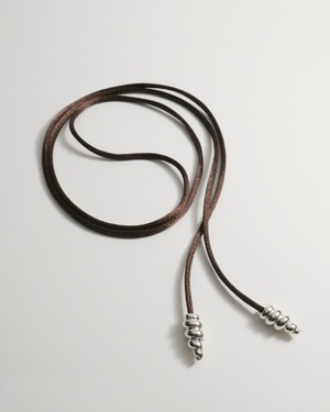 Satin Cord Necklace Brown
