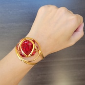 【即納】FLOWER *imperial red*10◆gold -bracciali-