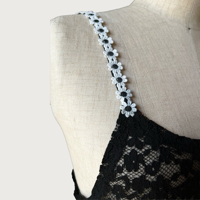 総レース デザイン キャミベスト｜ネイビー｜画像8