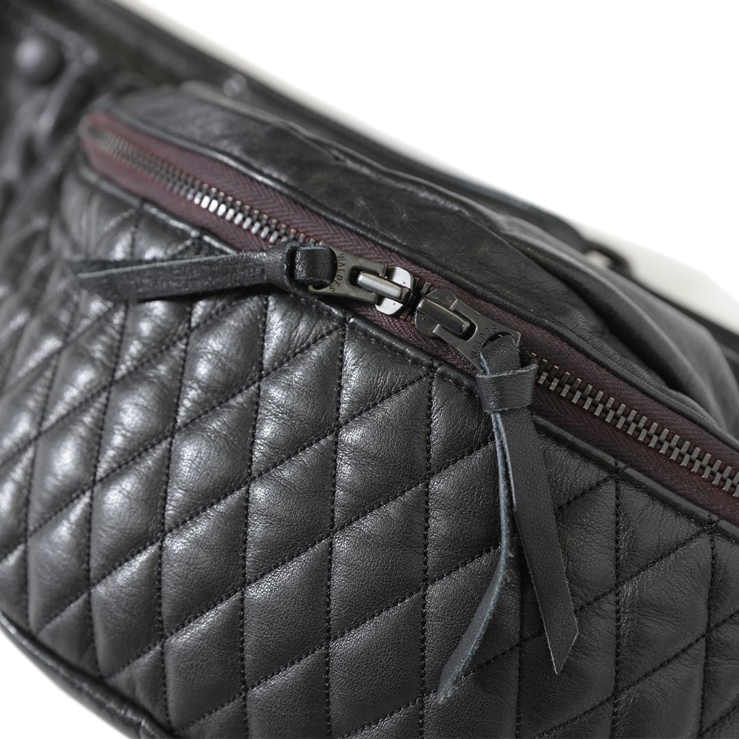 RUDE GALLERY BLACK REBEL : OUTSIDERS LEATHER WAIST BAG | Gusset