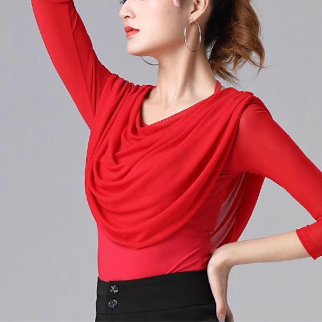 ドレープネック ミッドスリーブデザイン トップス ds0200