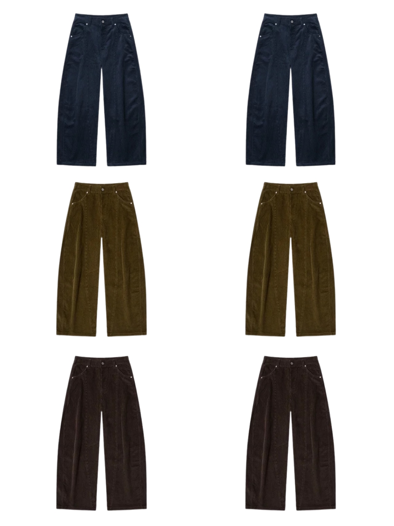 NORYBRAND Corduroy Twisted Wide Trousers