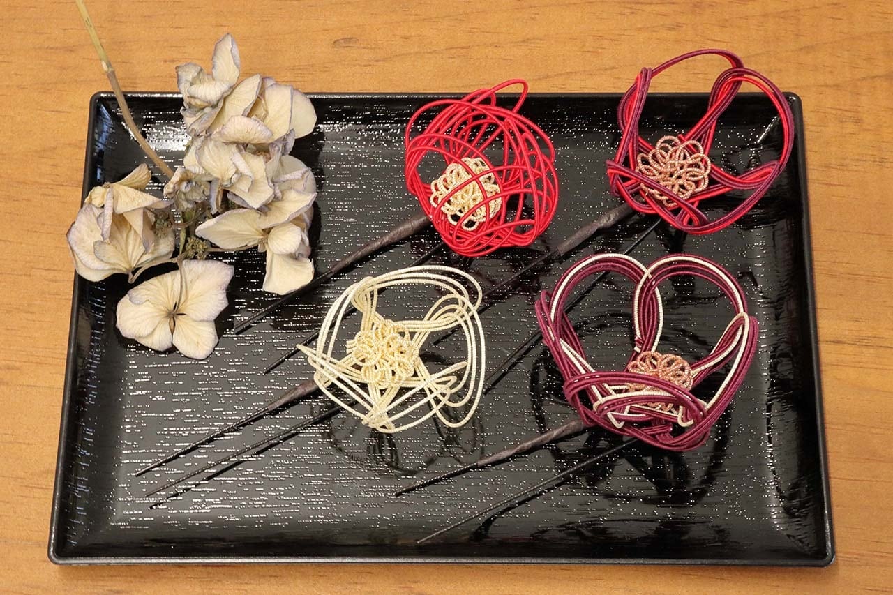 水引かんざし 花 お祭り 和装 | トイロ｜水引・羊毛フェルト