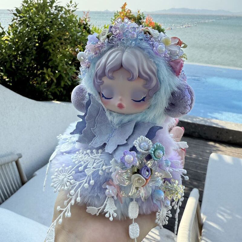 Skullpanda用 ふわふわ フラワー バタフライ ドレス+ヘアバンド