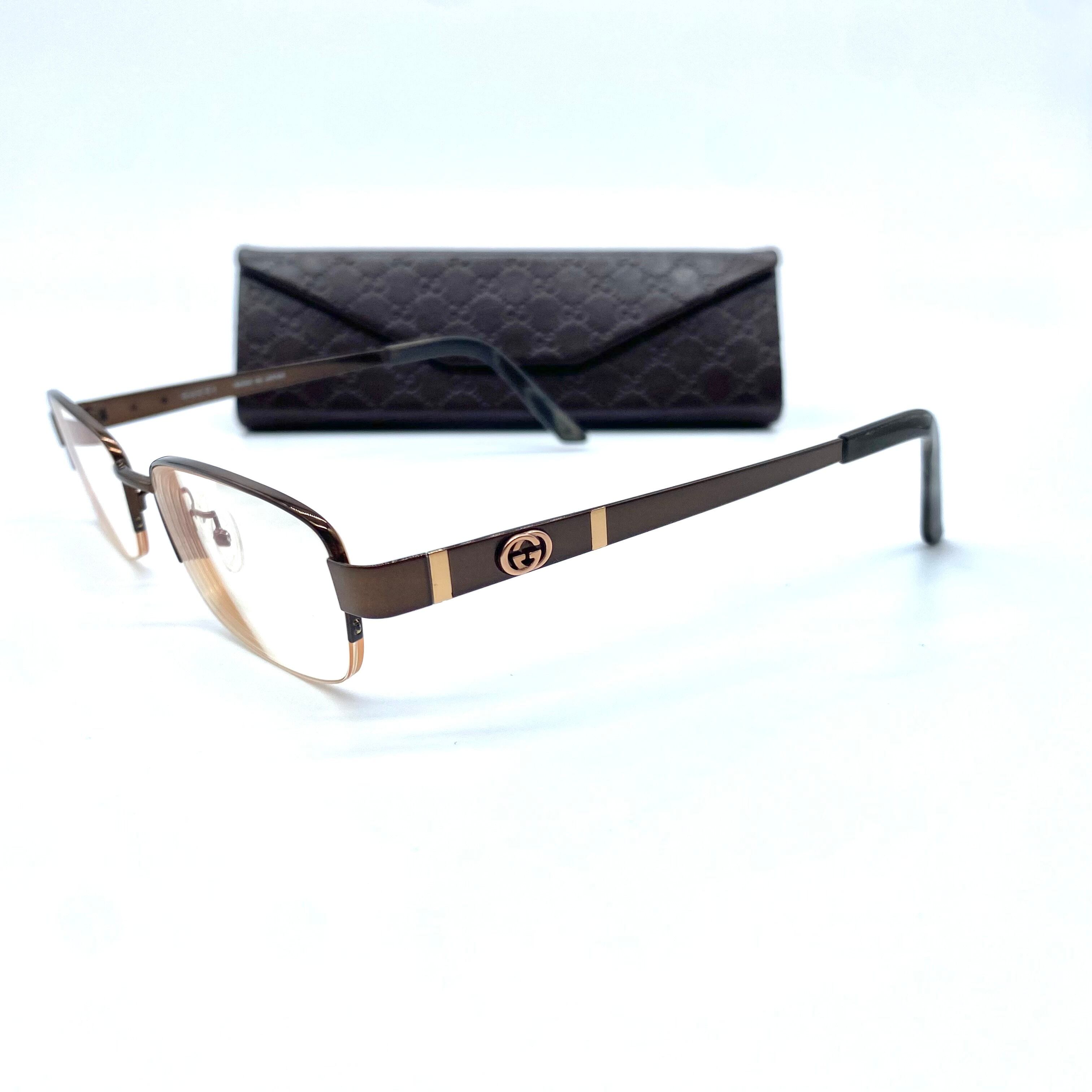 Gucci Prescription Eye-Glasses Brown / グッチ 度付きメガネ 眼鏡 