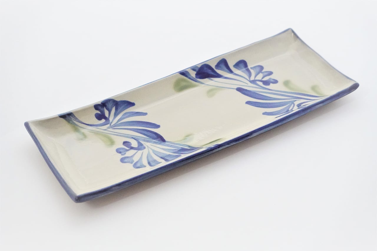 サンマ皿 線引唐草