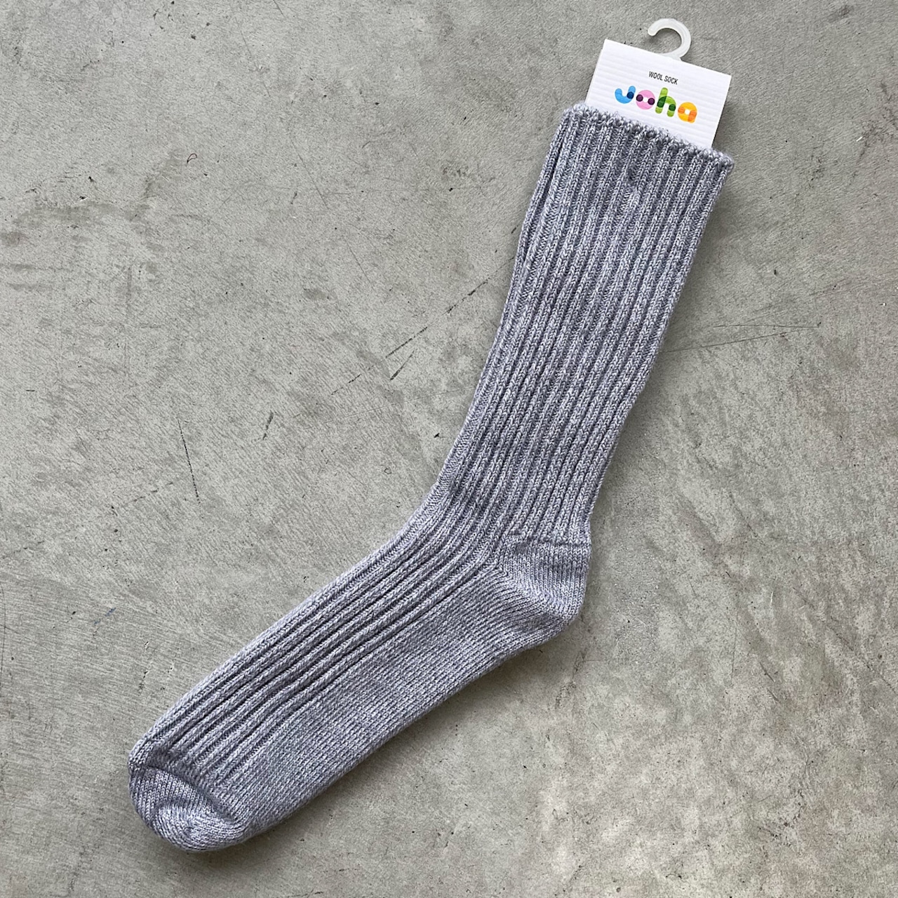 joha/wool ribsocks 【65110/gray】