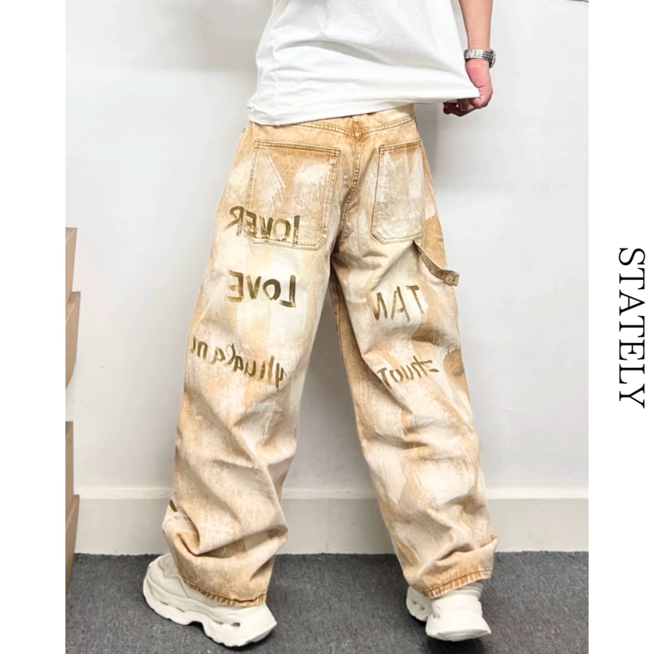Graffiti Damage ワイドデニムパンツ_B222・画像4