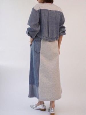 33℃　dn601308　テンセルデニム✕カット切替op