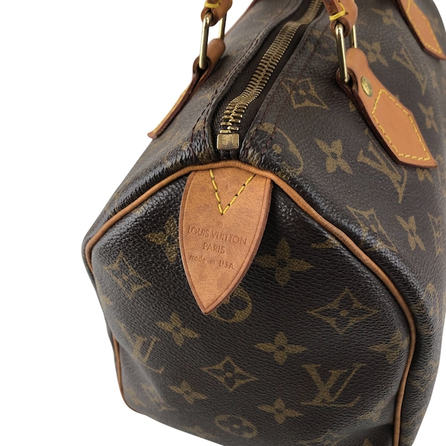 LOUIS VUITTON ルイヴィトン モノグラム ハンドバッグ ブラウン PVC レザー スピーディ25 ミニボストン vintage ヴィンテージ オールド szn2aw
