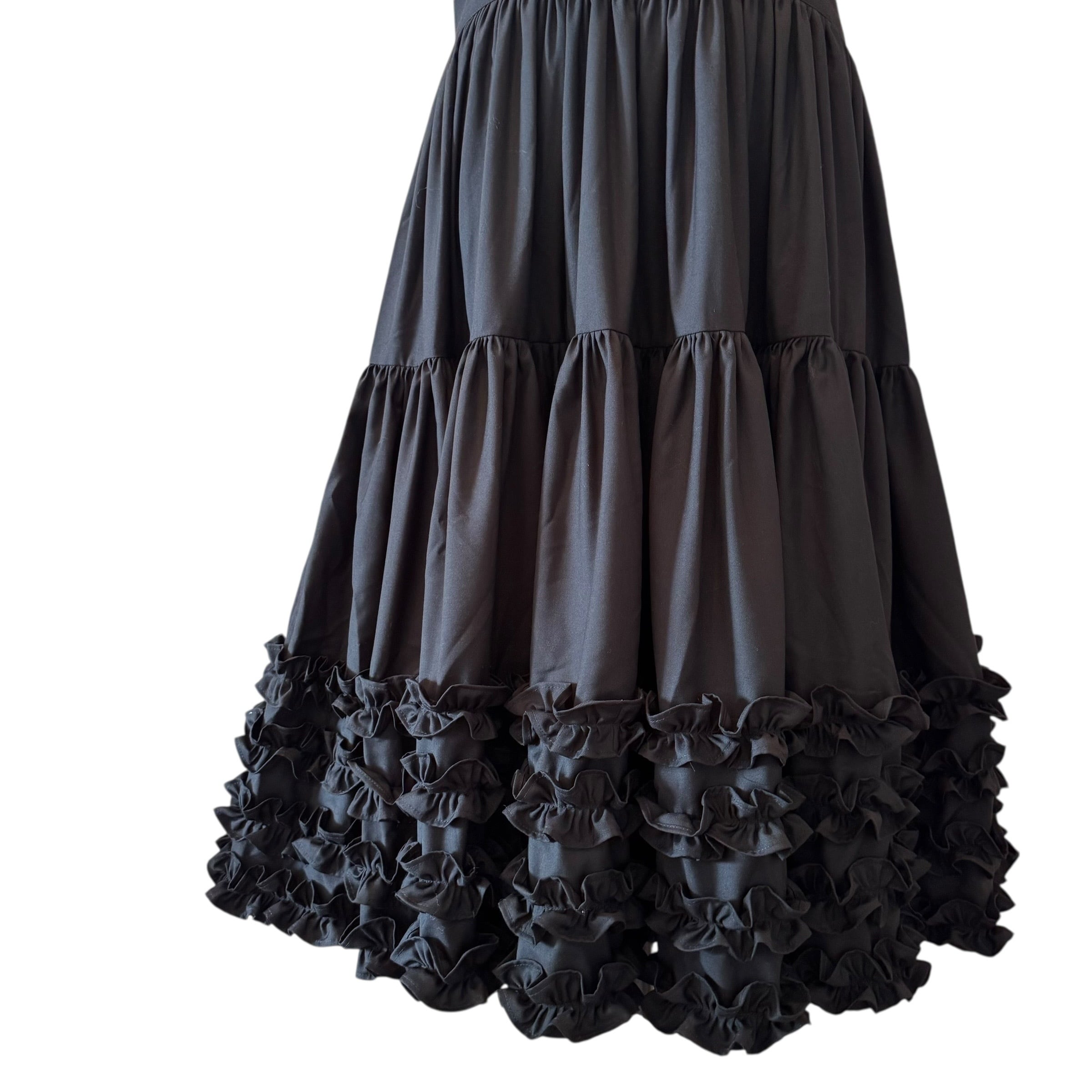 吊りリボンスカート BLACK 002