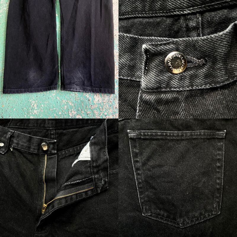 Wrangler ラングラー テーパード ブラック デニムパンツ メンズW36