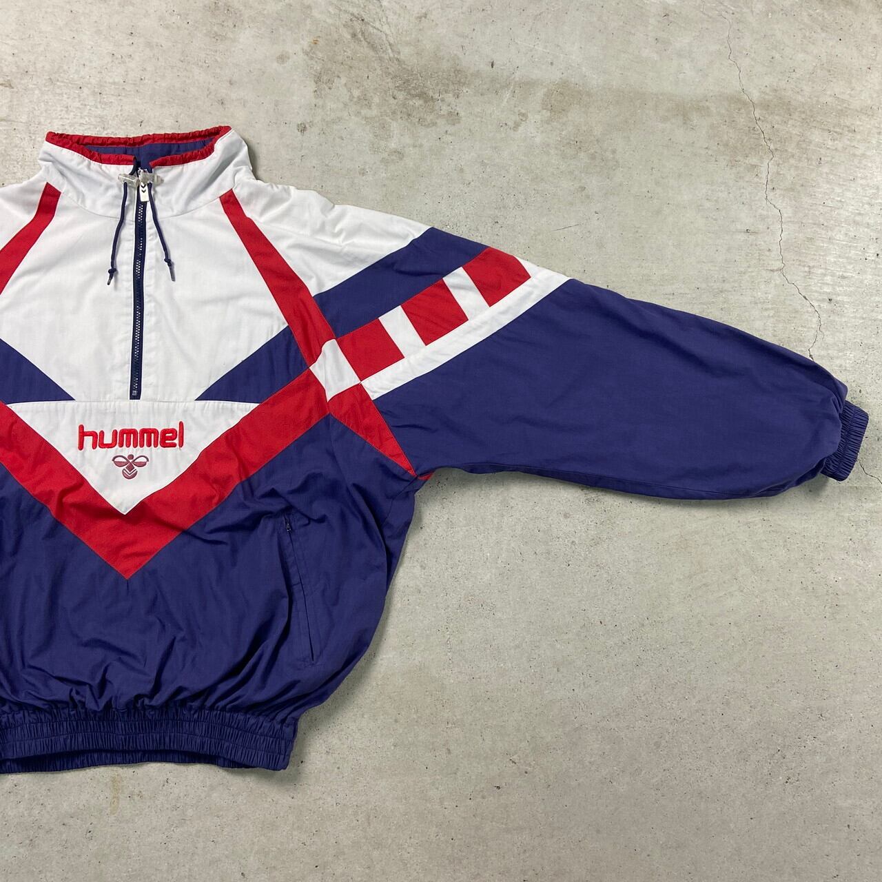 90年代 hummel ヒュンメル ウォームアップジャケット ハーフジッププル 