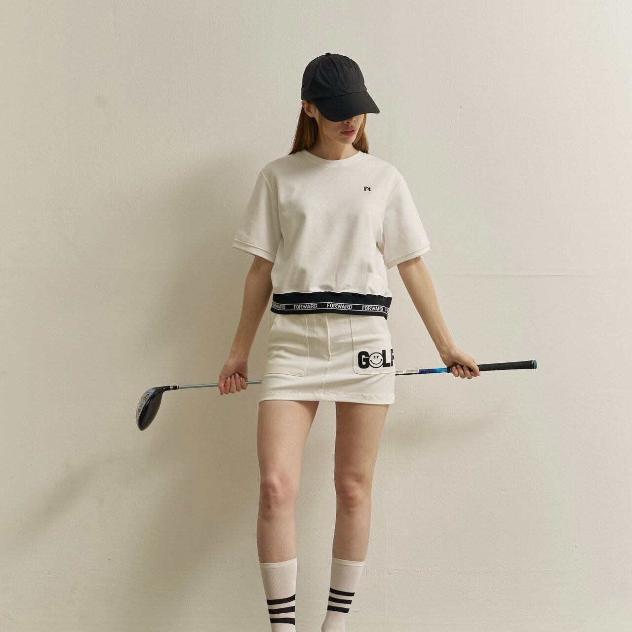 新品！フェアライアーレースミニスカート【白／S】韓国ゴルフウェア 新品！フェアライアーレースミニスカート【白／S】韓国ゴルフ