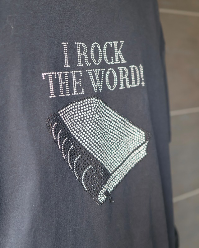 Rhinestone design t-shirt