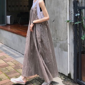 ギンガムチェックサロペット　A1992