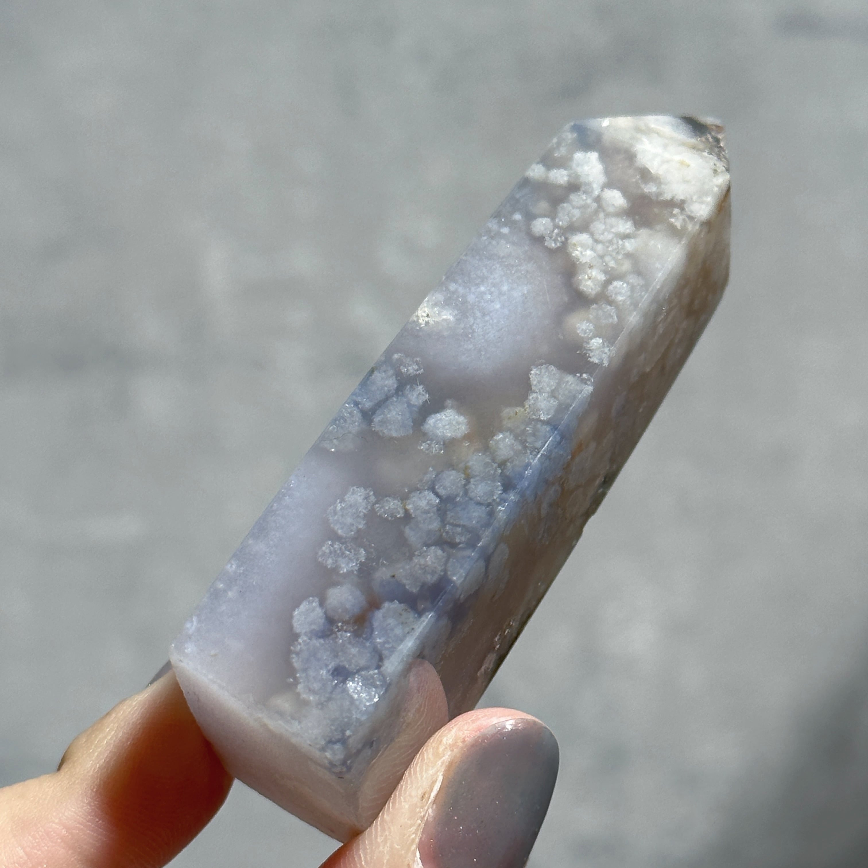 ブルーフラワーアゲート タワー型 11◇Blue Flower agate◇天然石