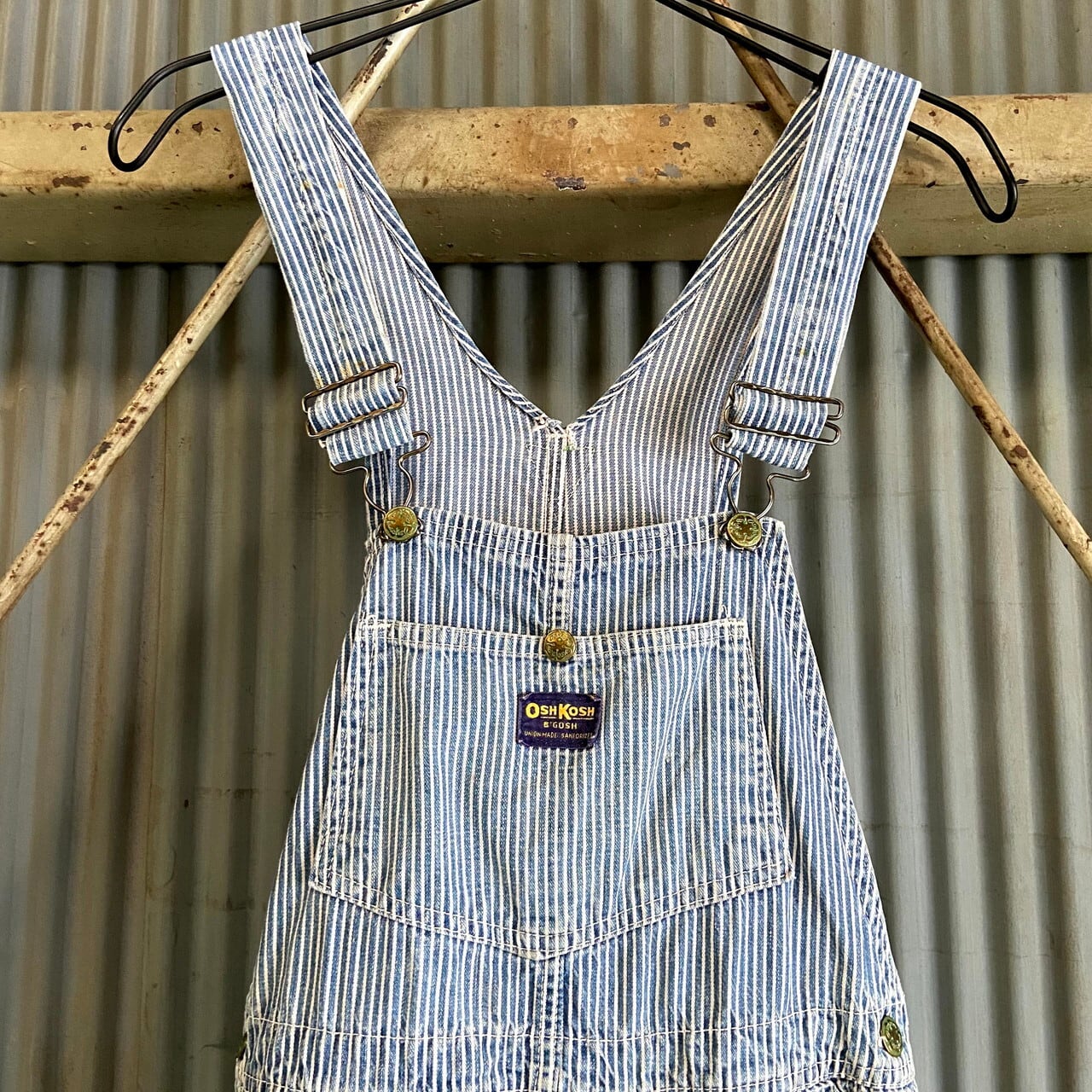 60年代 OSHKOSH オシュコシュ デニム ヒッコリーストライプ 