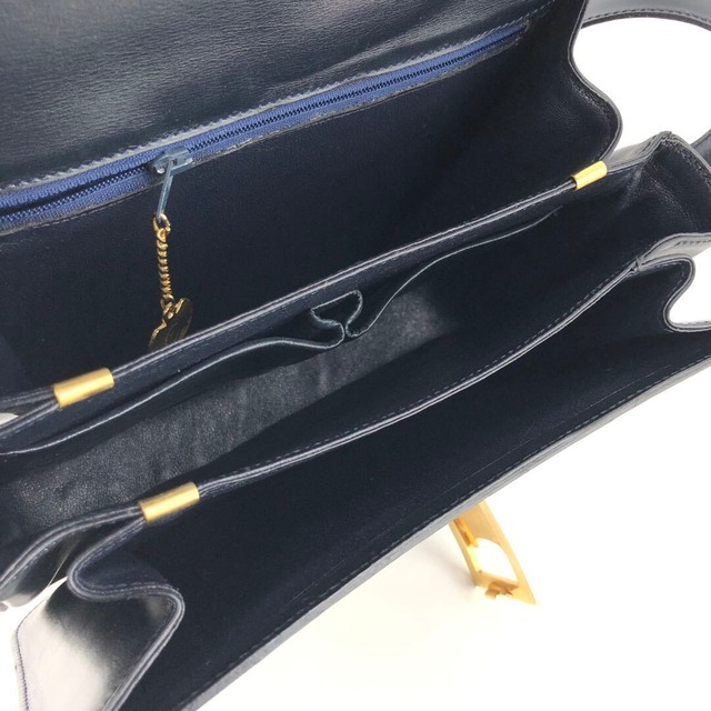 CELINE セリーヌ　ビッグ　ブラゾン　トリオンフ　ショルダーバッグ　ダークネイビー　オールドセリーヌ　vintage　ヴィンテージ