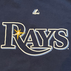 【majestic】MLB RAYS Tシャツ レイズ 背番号3 ロンゴリア ナンバリング XL ビッグサイズ US古着 アメリカ古着