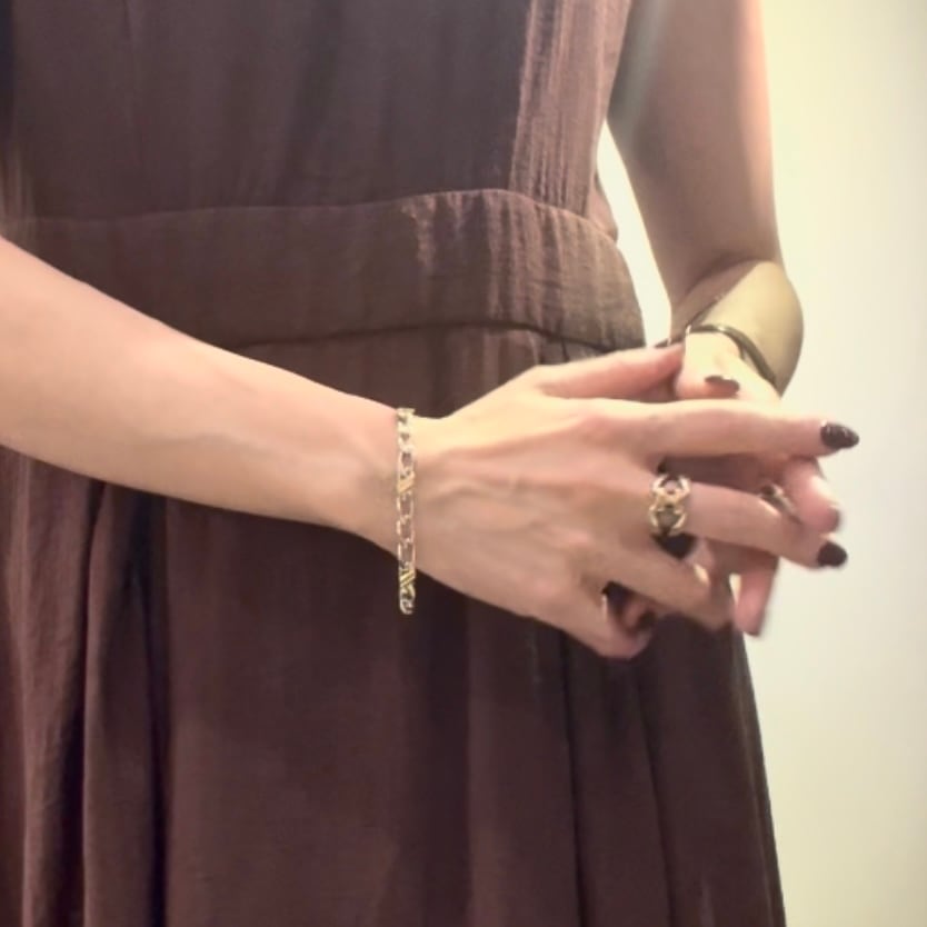 艶感。18K 【TIFFANY&CO.】2592 コンビカラーブレスレット シルバー925