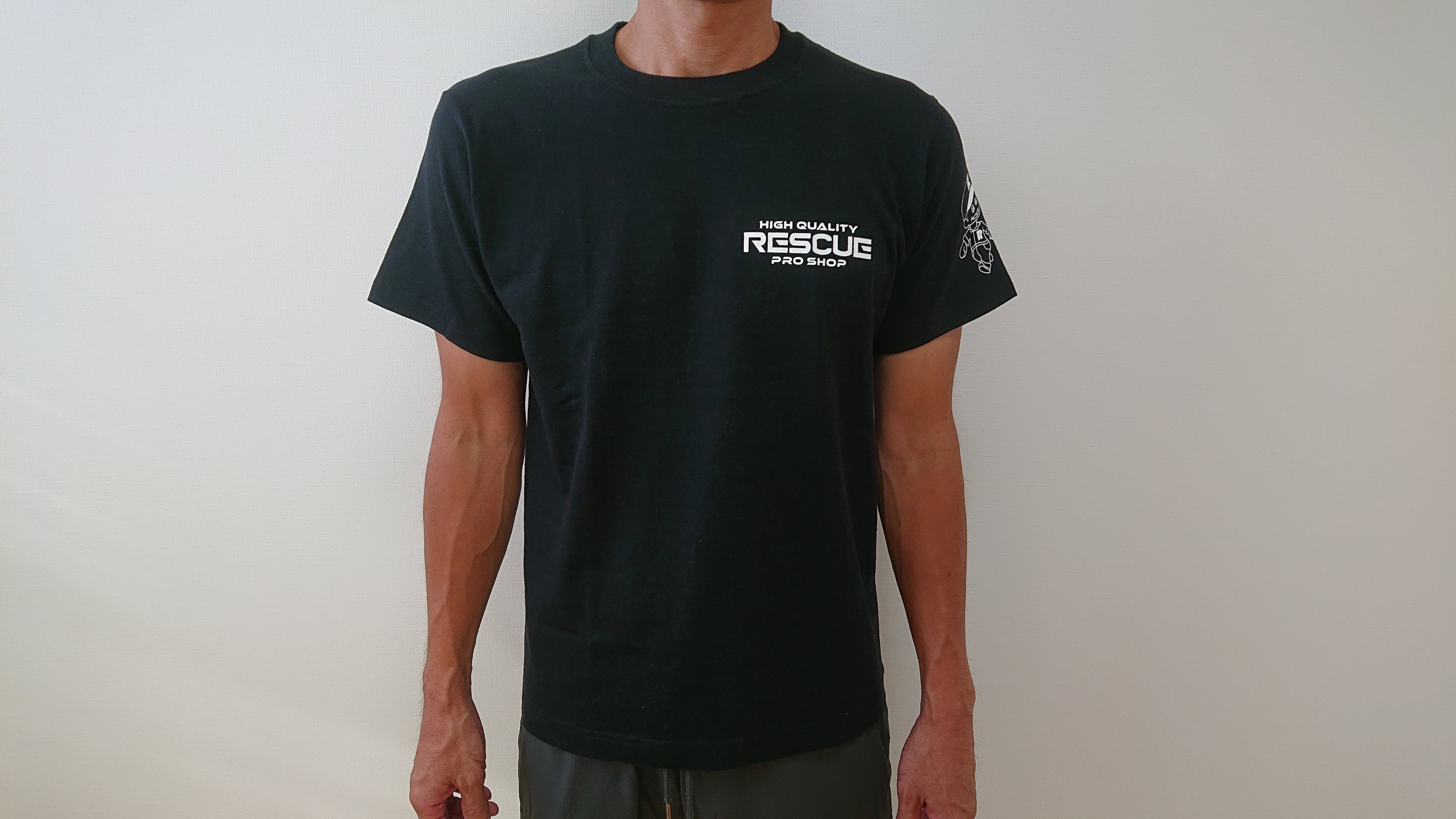 レスキューオリジナルTシャツ【黒】 | 洗車道具のプロSHOP