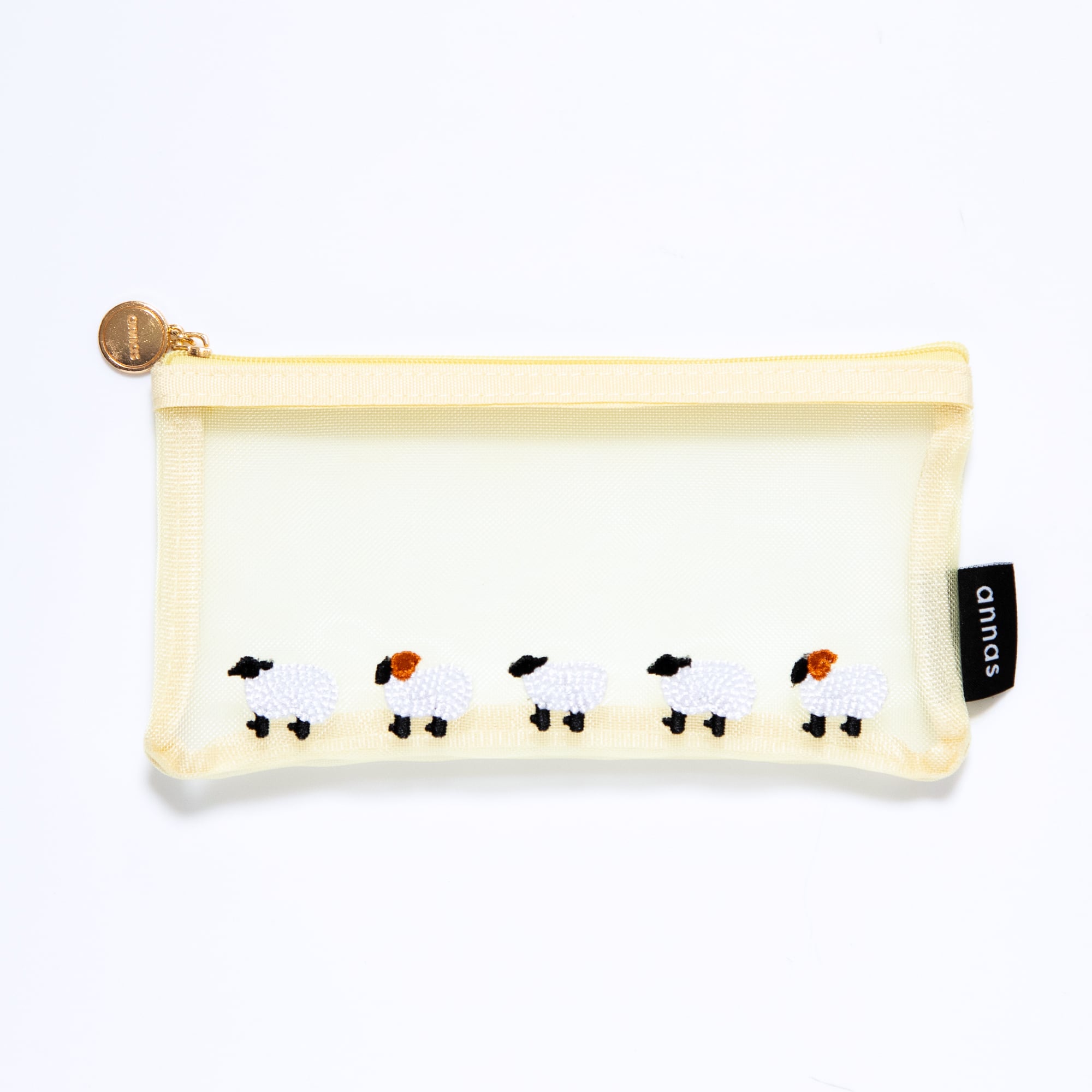 annas刺繍文具】刺繍メッシュペンポーチ｜ヒツジ | Net store アンナと