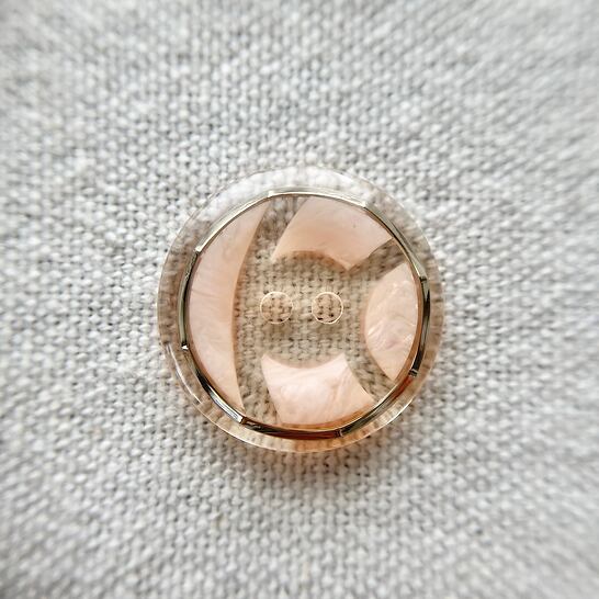 シルバーフレーム×マーブルパステルピンク 2穴 20㎜