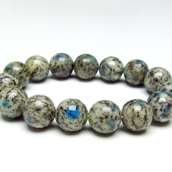 K2ストーン ブレスレット 15mm アズライトイングラナイト 一点物 おまかせ便 111-35260