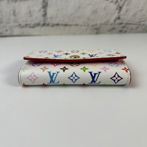 【最終処分SALE】LOUIS VUITTON ルイヴィトン  モノグラムマルチカラー 村上隆ミュルティクレ6連 モノグラムレザー キーケース ホワイト A-8095